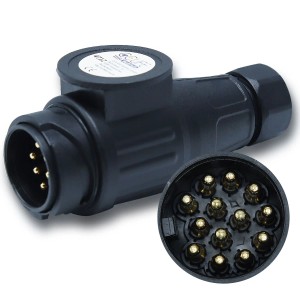 CCLIFE 13-poliger Anhänger Adapter Stecker für PKW Anhänger 12V