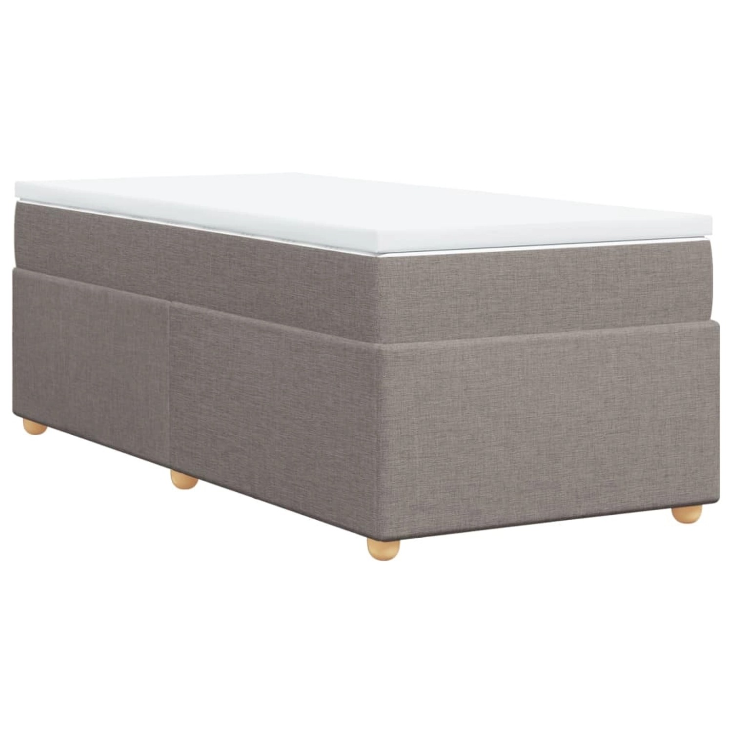 vidaXL Boxspringbett mit Matratze Taupe 80x200 cm Stoff 3285335 günstig online kaufen