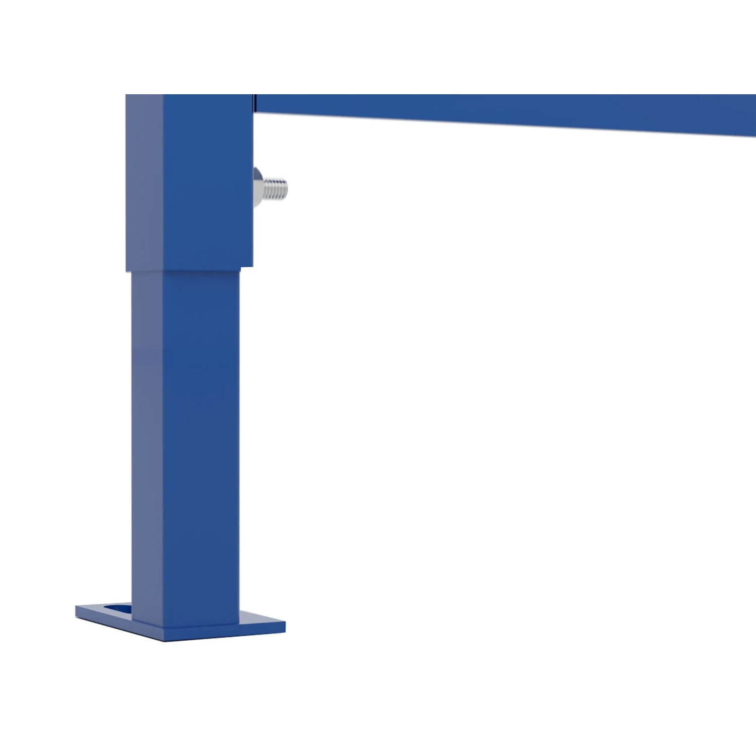 Detailaufnahme: Blaues Siamp Ingenio Waschtisch-Set, Trockenbauelement für Waschbecken.