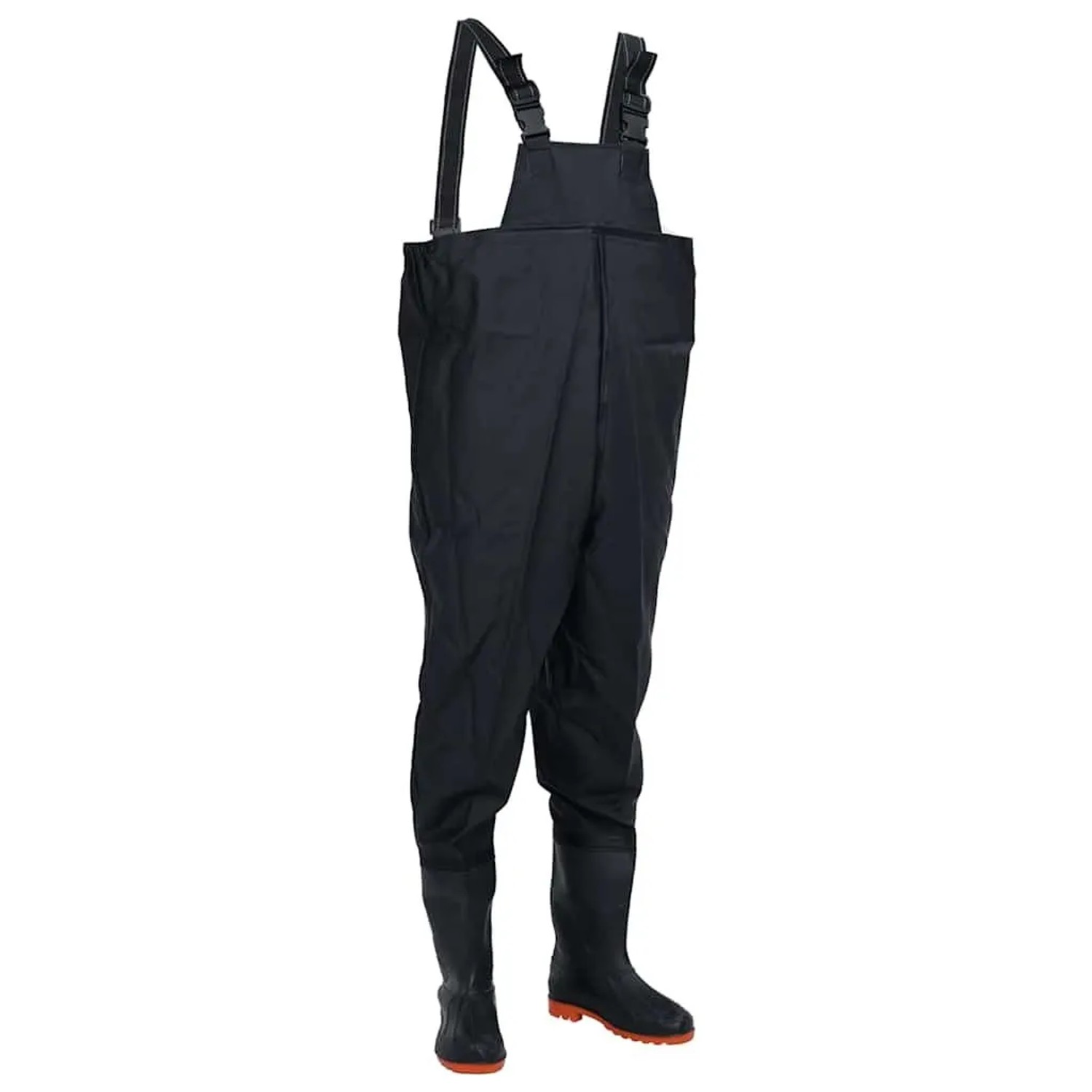 vidaXL Wathose mit Stiefeln Schwarz Größe 42 4016985