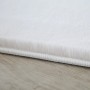 Detailaufnahme: Ayyildiz Kurzflorteppich Pouffy in Creme, weicher Flor.