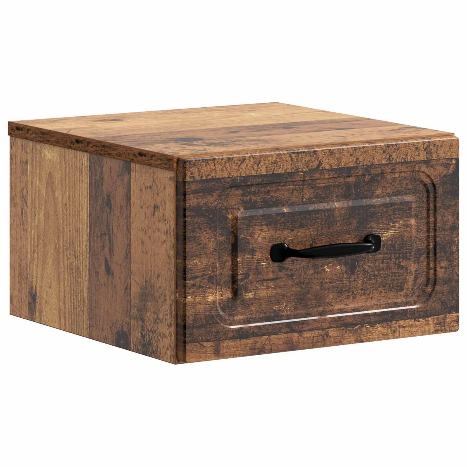 vidaXL Wandmontierter Nachttisch Altholz 34,5 x 33 x 20 cm 899291