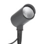 Moderne Lucande LED Außenleuchte Anton aus Aluminium, alufarben, zur Beleuchtung von Gärten und Wegen.