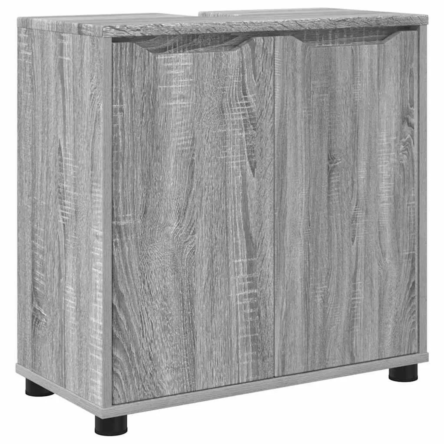 vidaXL Badezimmerwaschbecken-Schrank Graues Sonoma 60 x 30 x 60 cm 888753
