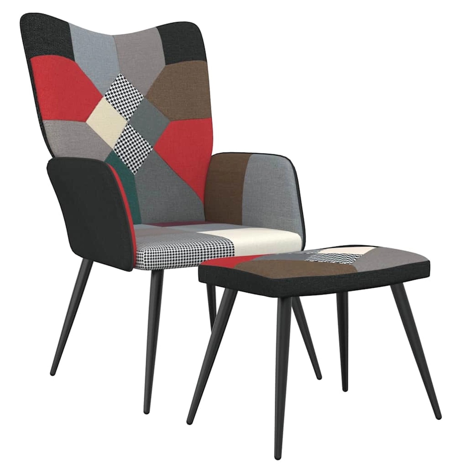 vidaXL Relaxsessel mit Hocker Patchwork Stoff 328198 günstig online kaufen