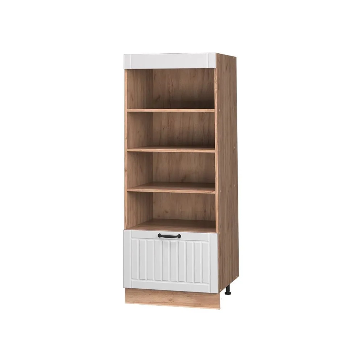 Vicco Küchenregal Fame-Line Weiß Landhaus/Goldkraft Eiche 60 x 154 Art Nr 62238