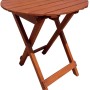 Runder, klappbarer Gartentisch Hanford aus Holz, naturfarben, Ø 45 cm.