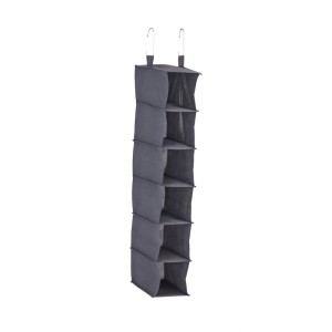 Relaxdays Hängeregal Vlies Grau Schmal 99 cm x 15 cm x 30 cm