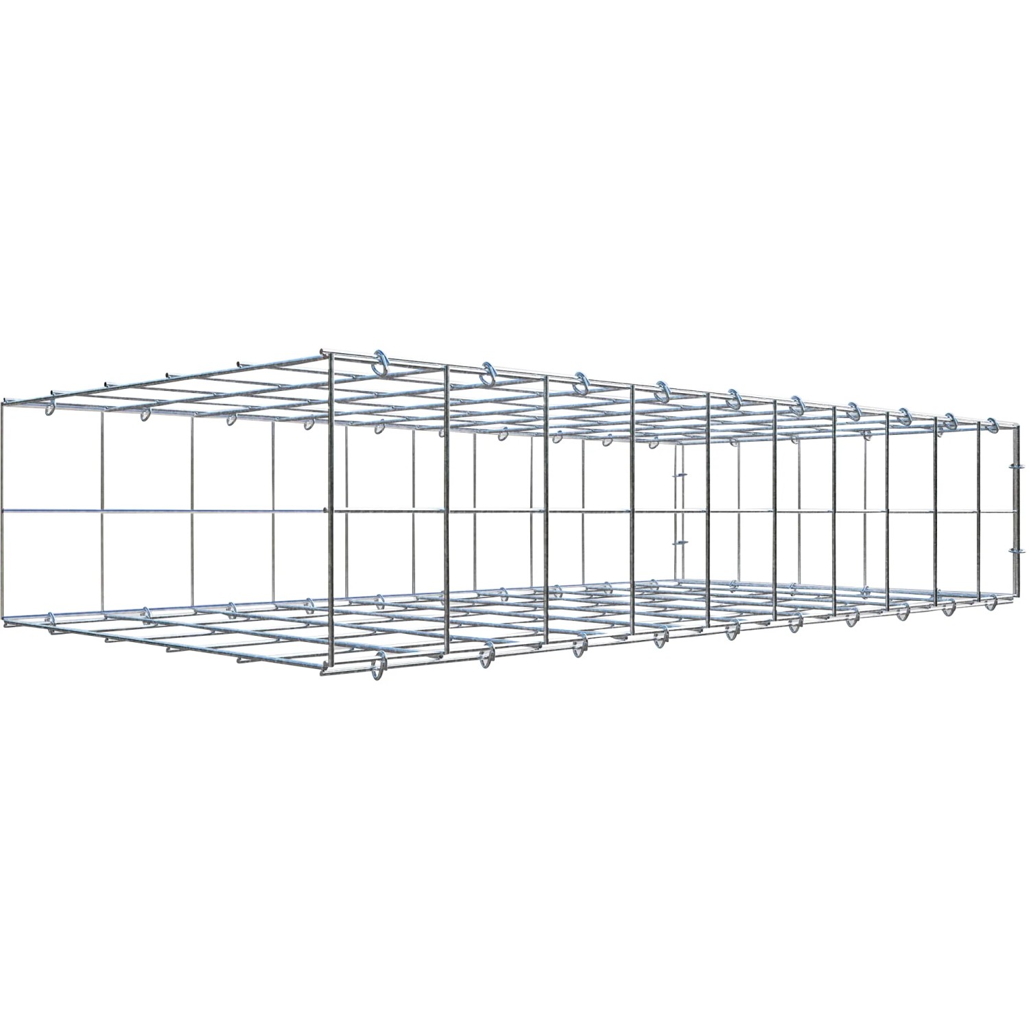 Gabiona C-Ring-Gabione-Anbaukorb Typ 2 20 x 100 x 50 cm Maschenw 10 x 10 cm