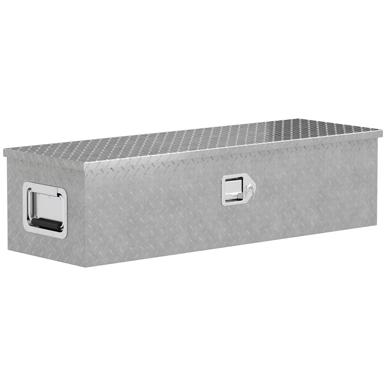 HOMCOM Gerätekasten Aufbewahrungskiste Aluminium Silber 99L x 33B x 25,5H c günstig online kaufen