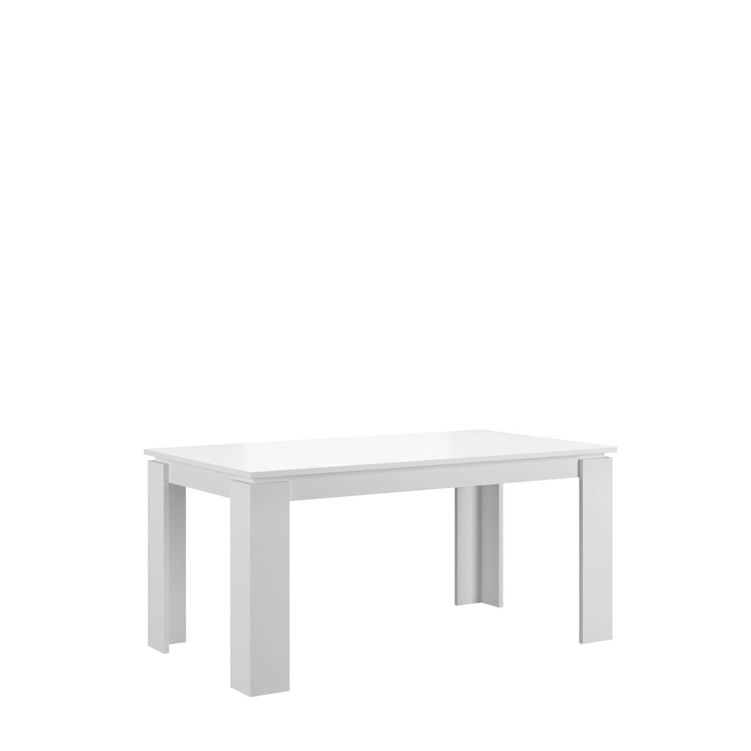 ebuy24 Titan Esstisch 160/200 cm inkl Zusatzplatten Weiß günstig online kaufen