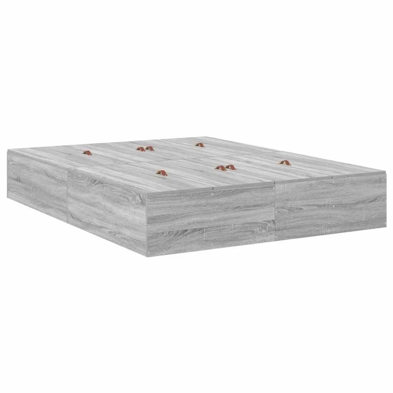 vidaXL Stauraumbett Grau Sonoma 160 cm Holzwerkstoff 3335658 günstig online kaufen