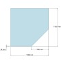 Feuercampus Funkenschutzplatte Glas für Kaminofen Fünfeck 110 x 110 x 0,6 cm_2
