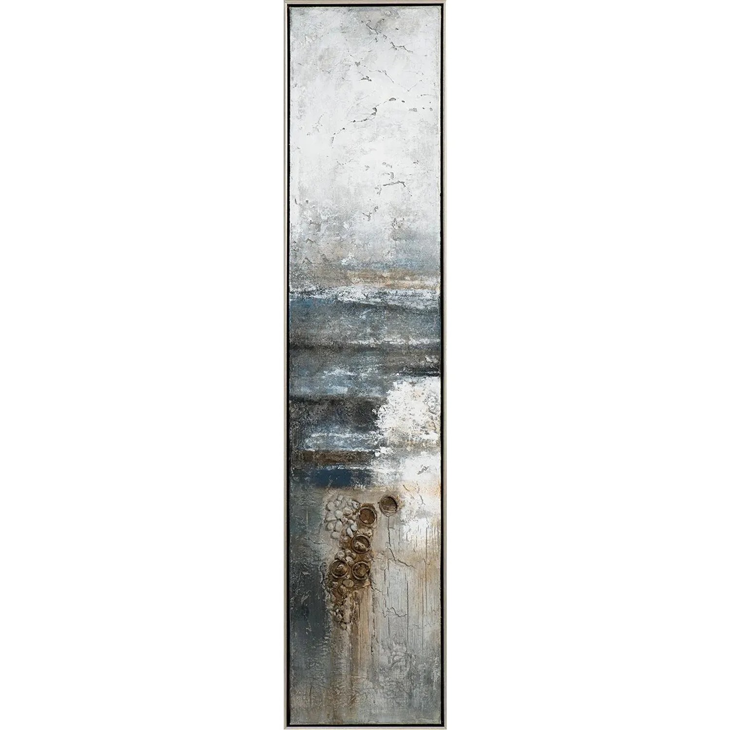 Art Universe Leinwandbild Schlanke Textur Komposition Meeresrauschen 29 x 129 cm
