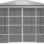 Sojag Pavillon Striano 10x12 Champagner mit Moskitonetz und Stahldach.
