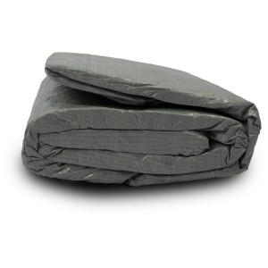 Graue Exit Pool-Bodenplane, gefaltet, für Pools 400x200 cm, schützt vor Beschädigungen und Schimmel.