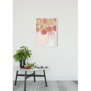 Komar Wandbild Sleeping Beauty Roses, 50x70 cm, mit Dornröschen und Rosen im zarten Design.