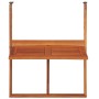 vidaXL Balkon-Hängetisch aus Akazienholz, braun, 64,5x44x80 cm.