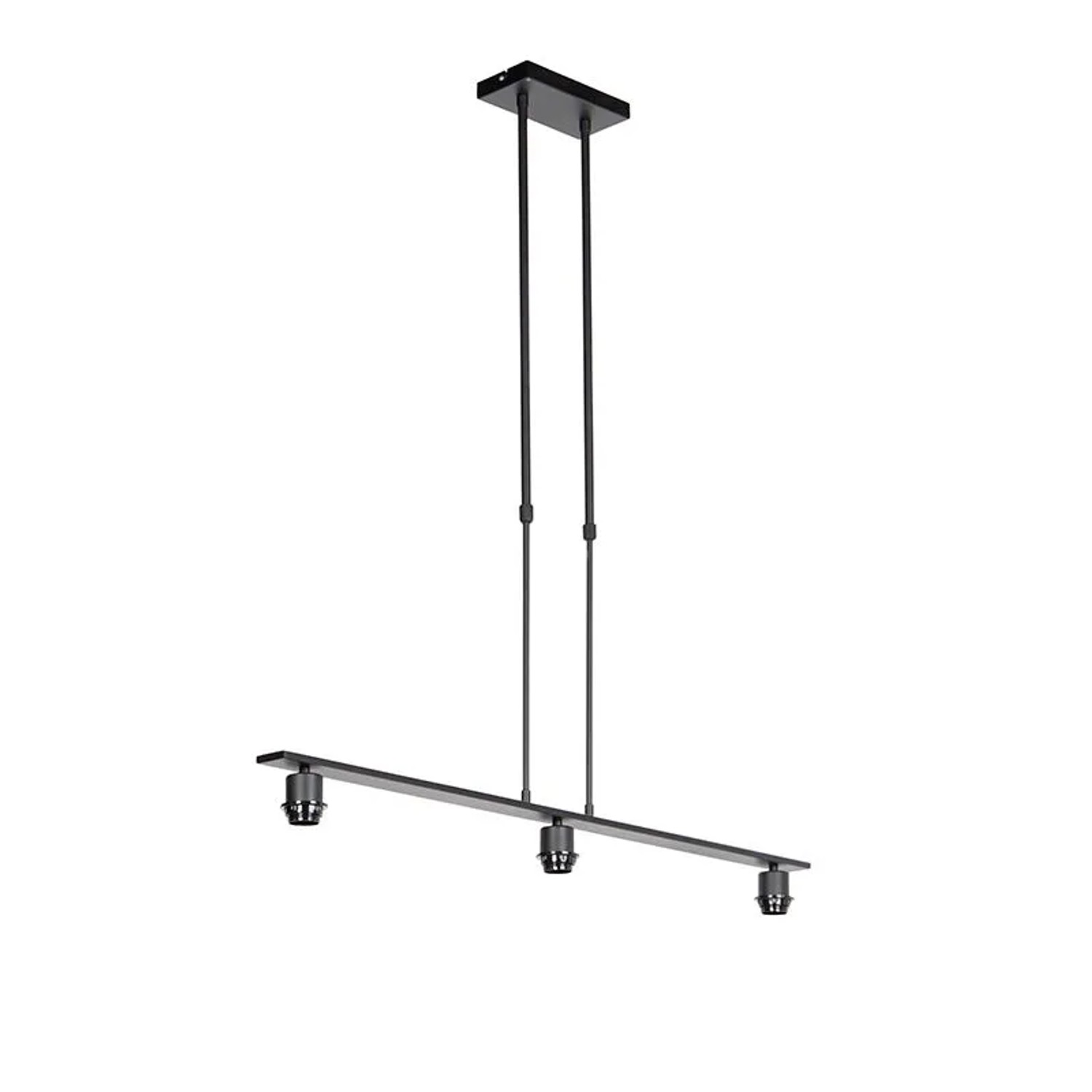 QAZQA Hängelampe Schwarz ohne Schirm Combi 3 Deluxe