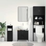 vidaXL Waschbeckenschrank in Schwarz Eichen-Optik im Badezimmer-Set.