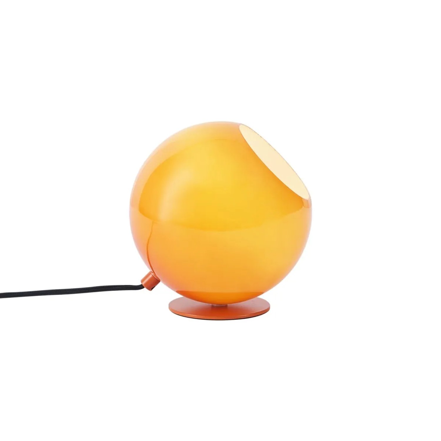 QAZQA Retro-Tischleuchte Orange mit Glas Mabel