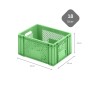 Grüne PROREGAL Eurobox mit Tragebügel, 18 Liter, für Obst und Gemüse.