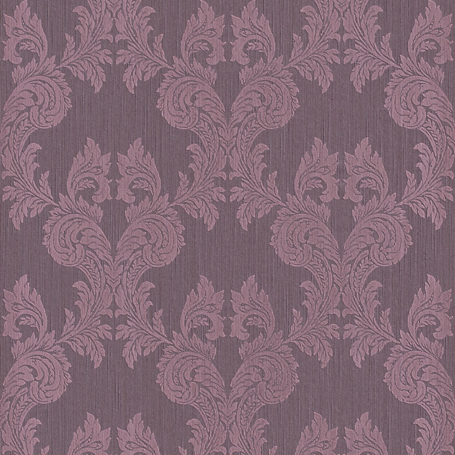 Bricoflor Lila Ornament Tapete Dunkle Vlies Textiltapete mit Barock Muster in Violett Elegante Textil Vliestapete mit Ro