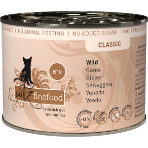 Catz Finefood No.09 Wild, 200g Dose Katzen-Nassfutter mit Wildfleisch. Artgerechtes Alleinfuttermittel.