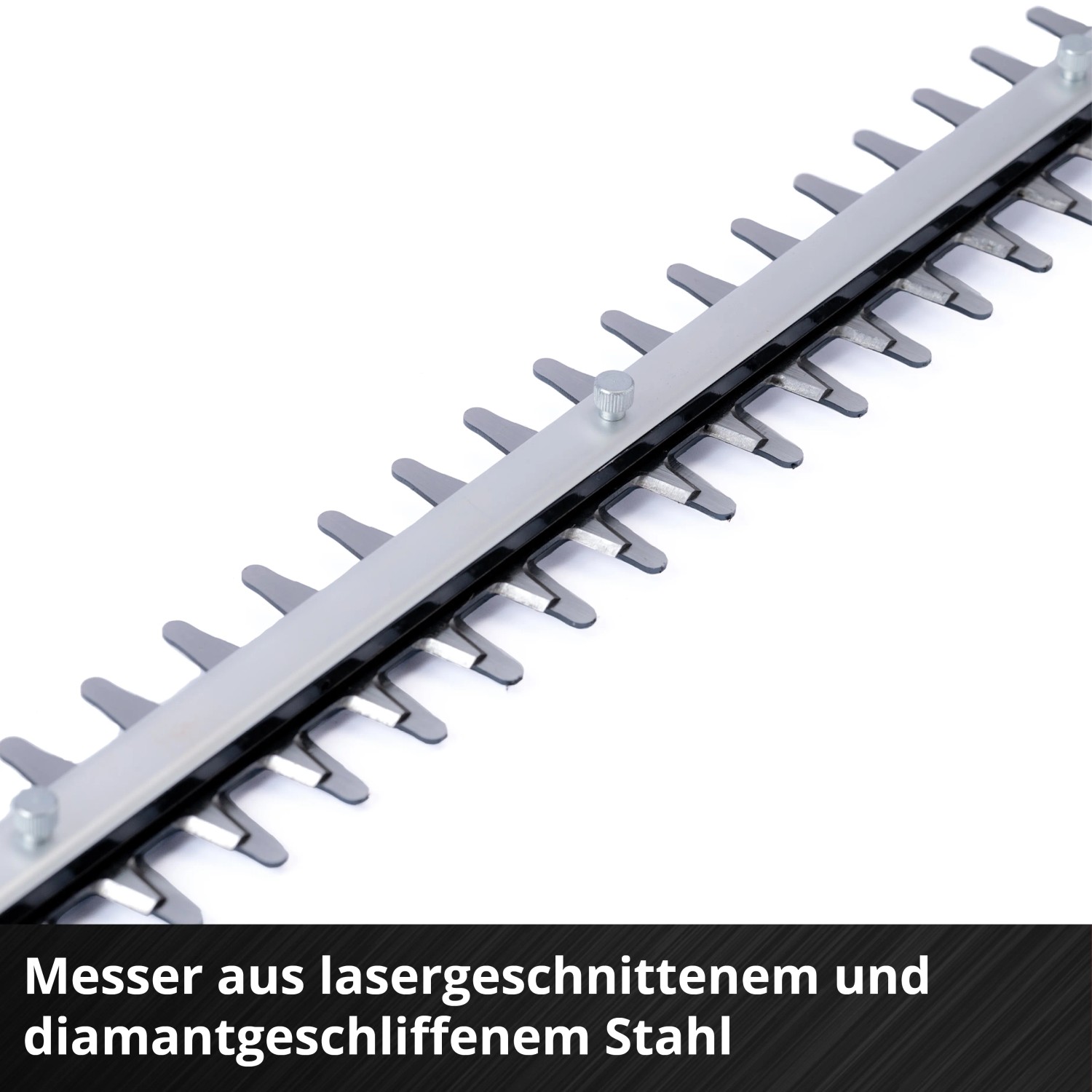 Messer der Einhell Akku-Heckenschere GC-CH 1855/1 Li Solo aus lasergeschnittenem Stahl.