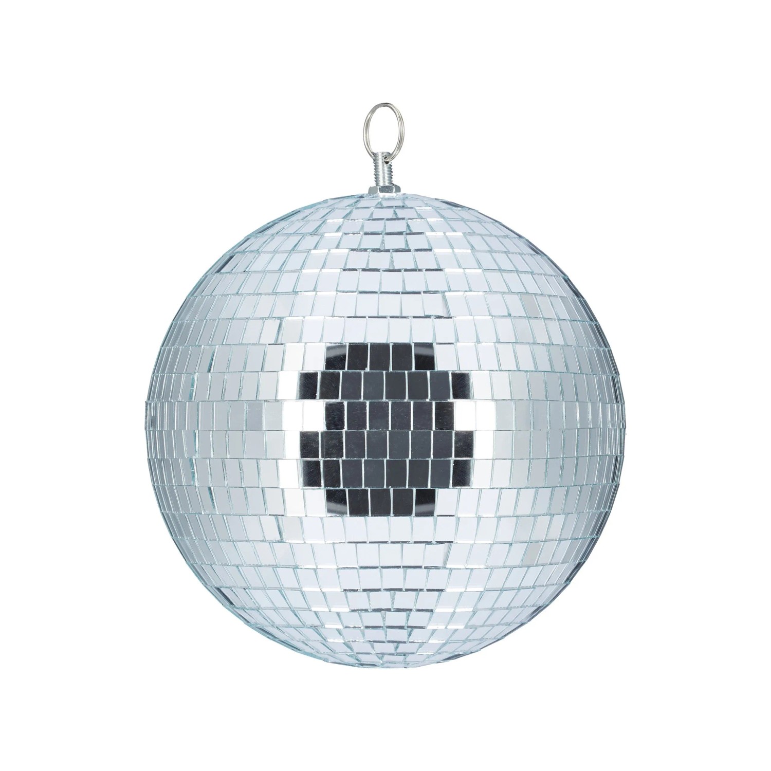 Relaxdays Discokugel Glas Silber Mit Öse 20 cm 0,5 kg