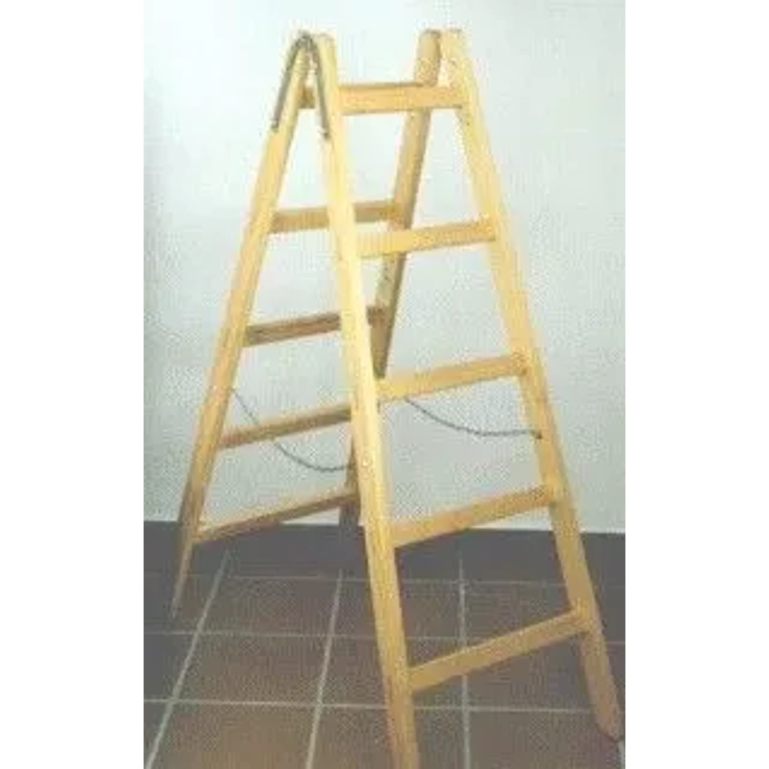 PROREGAL Sprossenstehleiter Eco Made in Germany 2 x 6 Sprossen 1,82 m Länge Holzleiter Klappleiter
