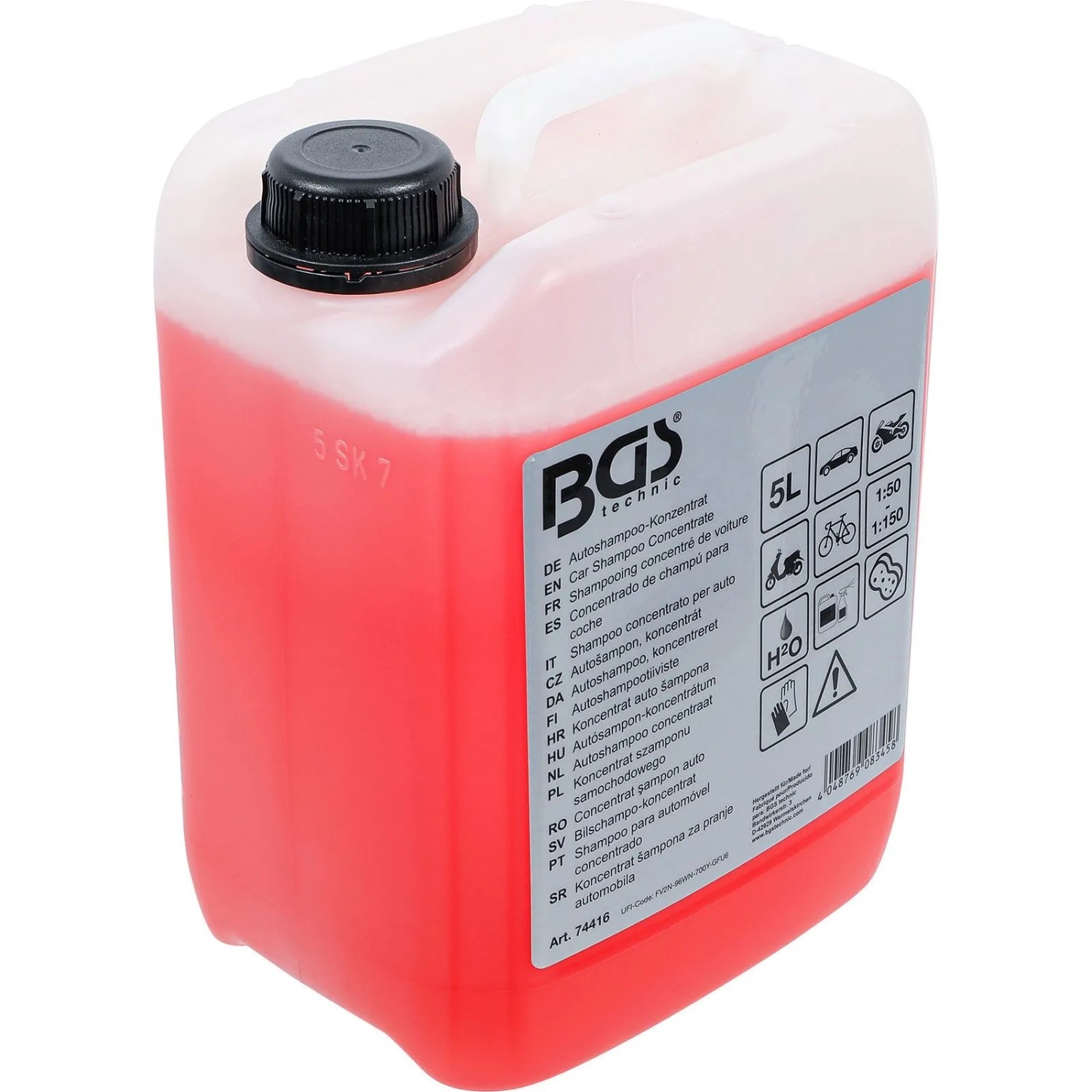 BGS Autoshampoo Konzentrat Rot 5 L 74416