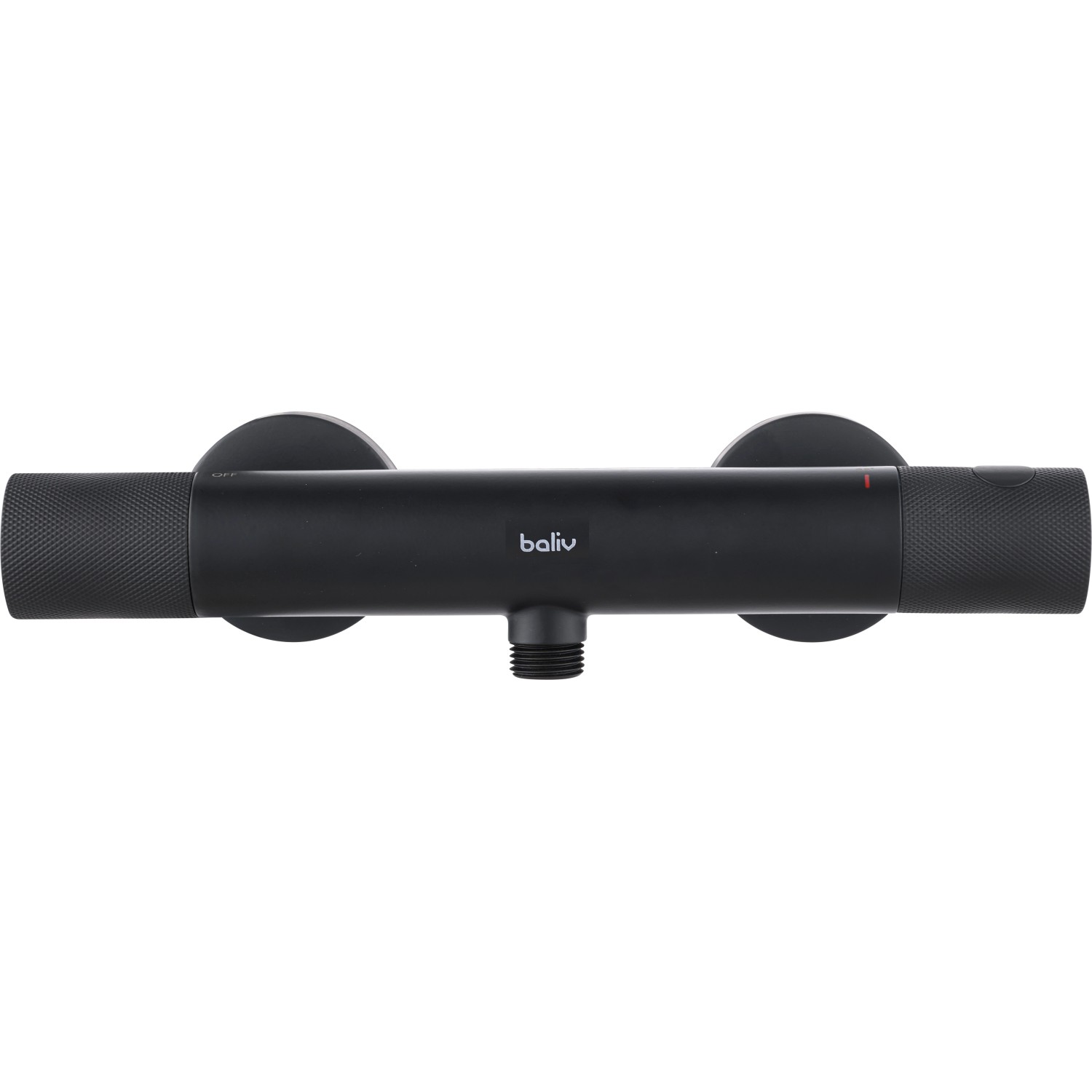 Schwarze baliv Thermostat-Duscharmatur DU-2060 mit Verbrühschutz und Cool Feel Technologie.