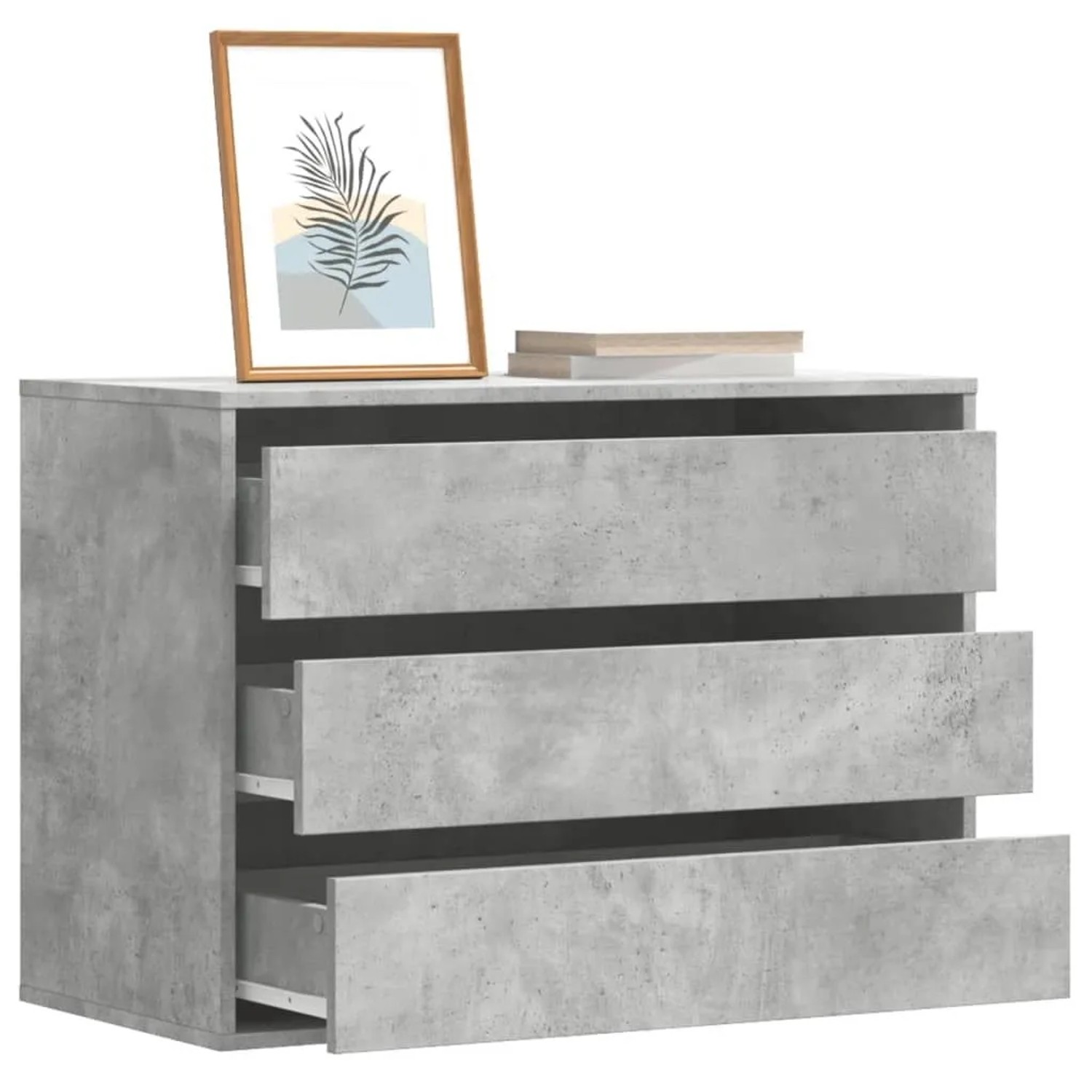 vidaXL Kommode Betongrau 80x41x58 cm Holzwerkstoff 852855_2