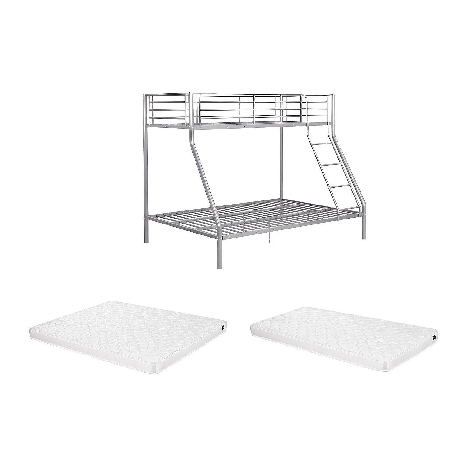 Vente-unique Etagenbett Elevatio Silberfarben 199 cm