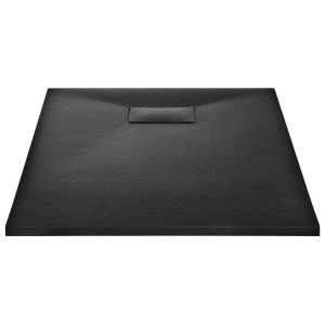 vidaXL Duschwanne SMC Schwarz 100x70 cm 144780