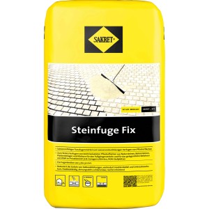 Sakret Steinfuge Fix Grau 20 kg, Trockenmörtel für feste und wasserundurchlässige Pflasterfugen.