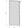 Technische Zeichnung der MWH FF-Eco-O Lamellenwand 93cm Anthrazit für Pergolas, mit Maßen.