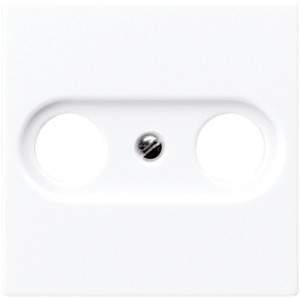 Jung Antennenabdeckung 2-Loch AS500 Alpinweiß für Antennendosen.