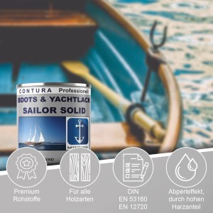 Contura Boots & Yachtlack Bootslack Holzlack Hartlack Klarlack 750ml Seidenmatt