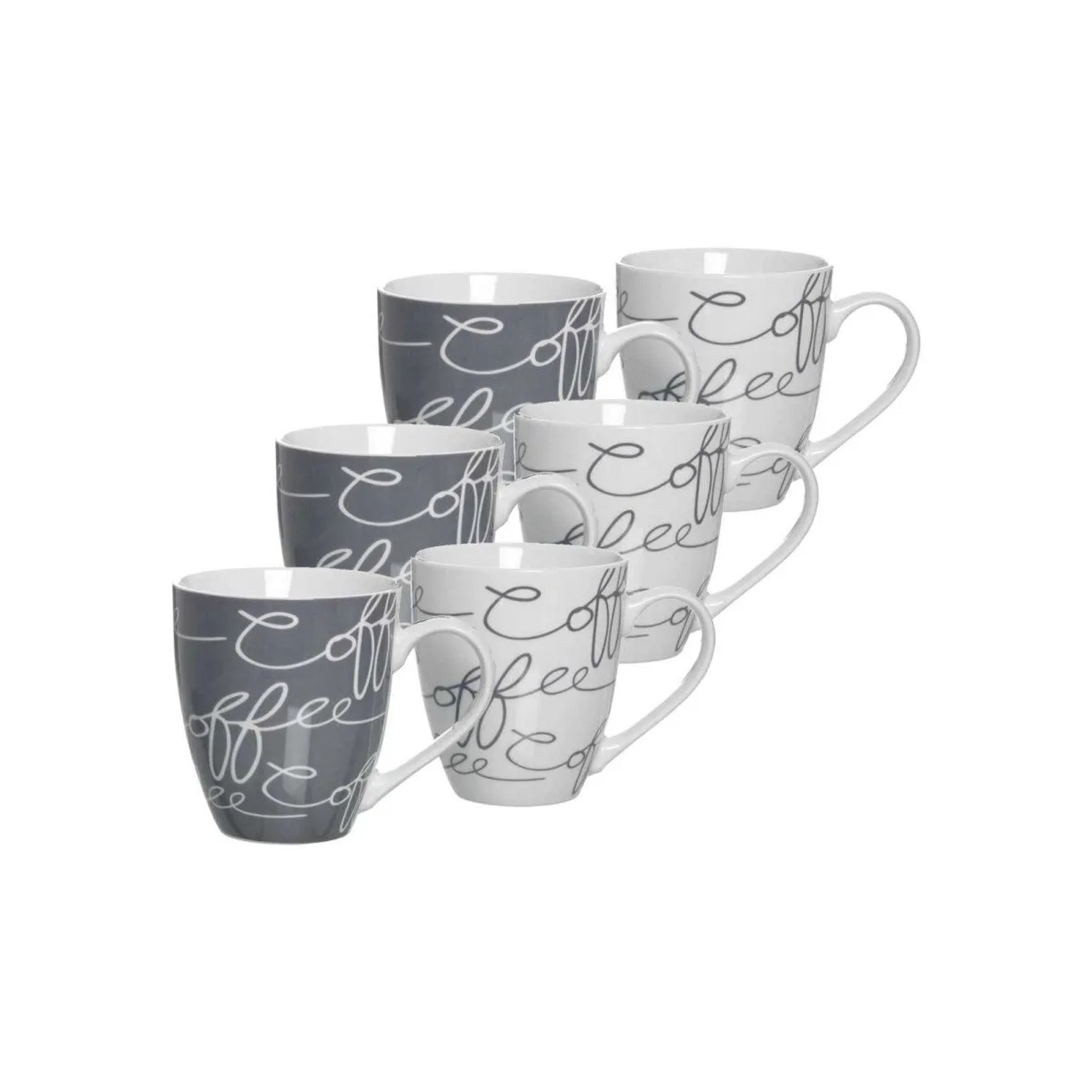 Ritzenhoff & Breker Cornello Jumbotasse 600 ml Grau 6er Set