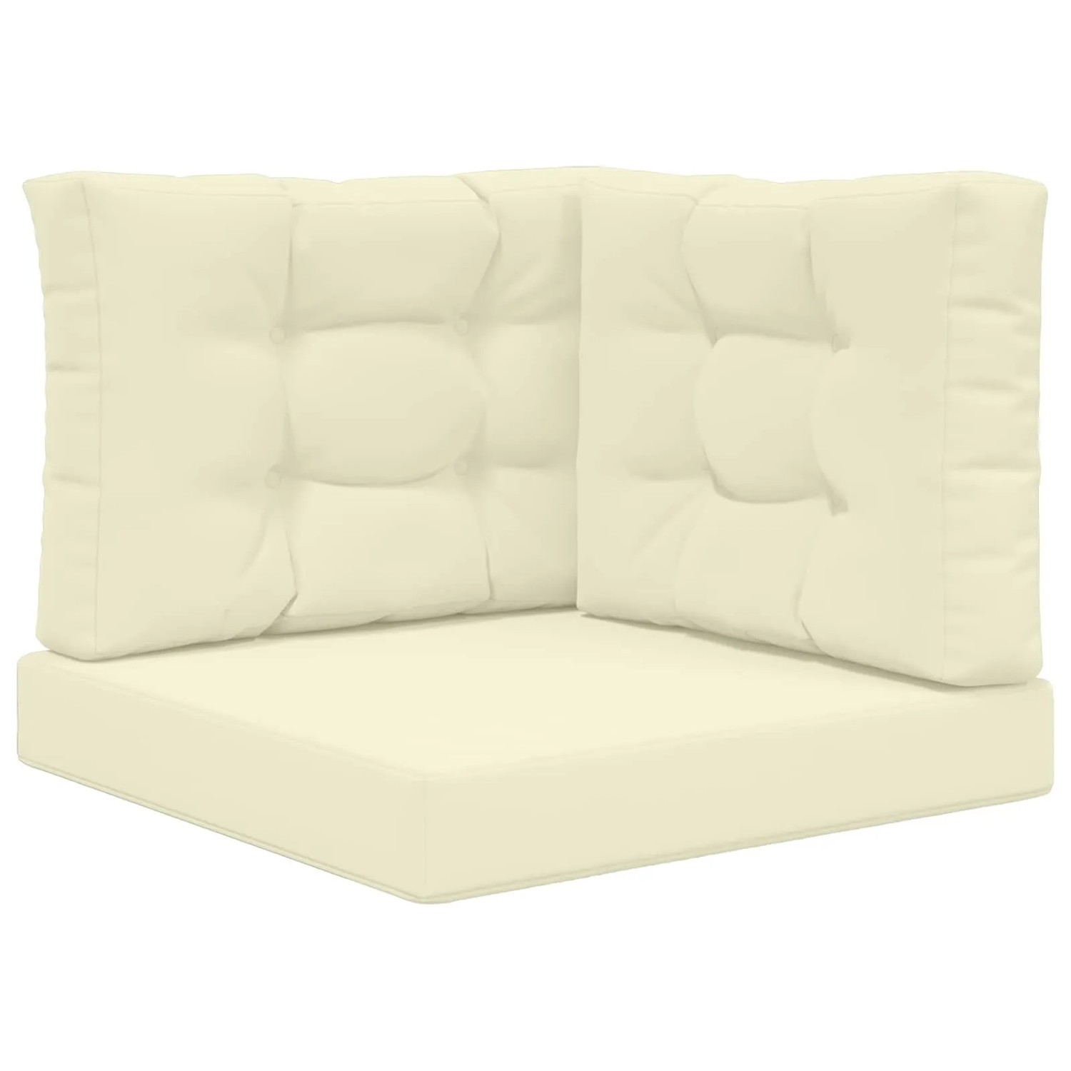 vidaXL Sofakissen für Draußen 3-Tlg Creme Polyester 900763