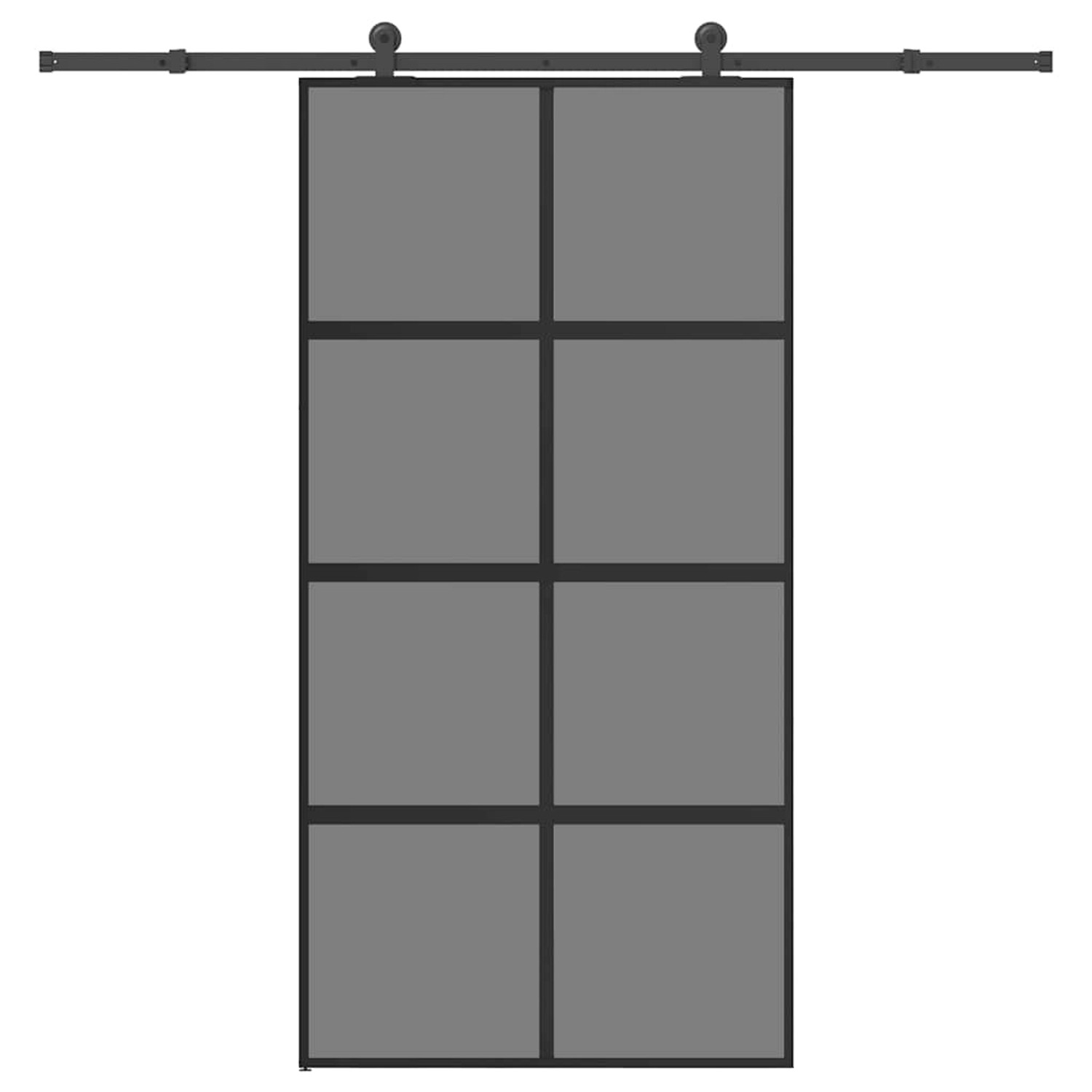 vidaXL Schiebetür mit Beschlag 102,5x205 cm Hartglas und Aluminium 3333024 günstig online kaufen