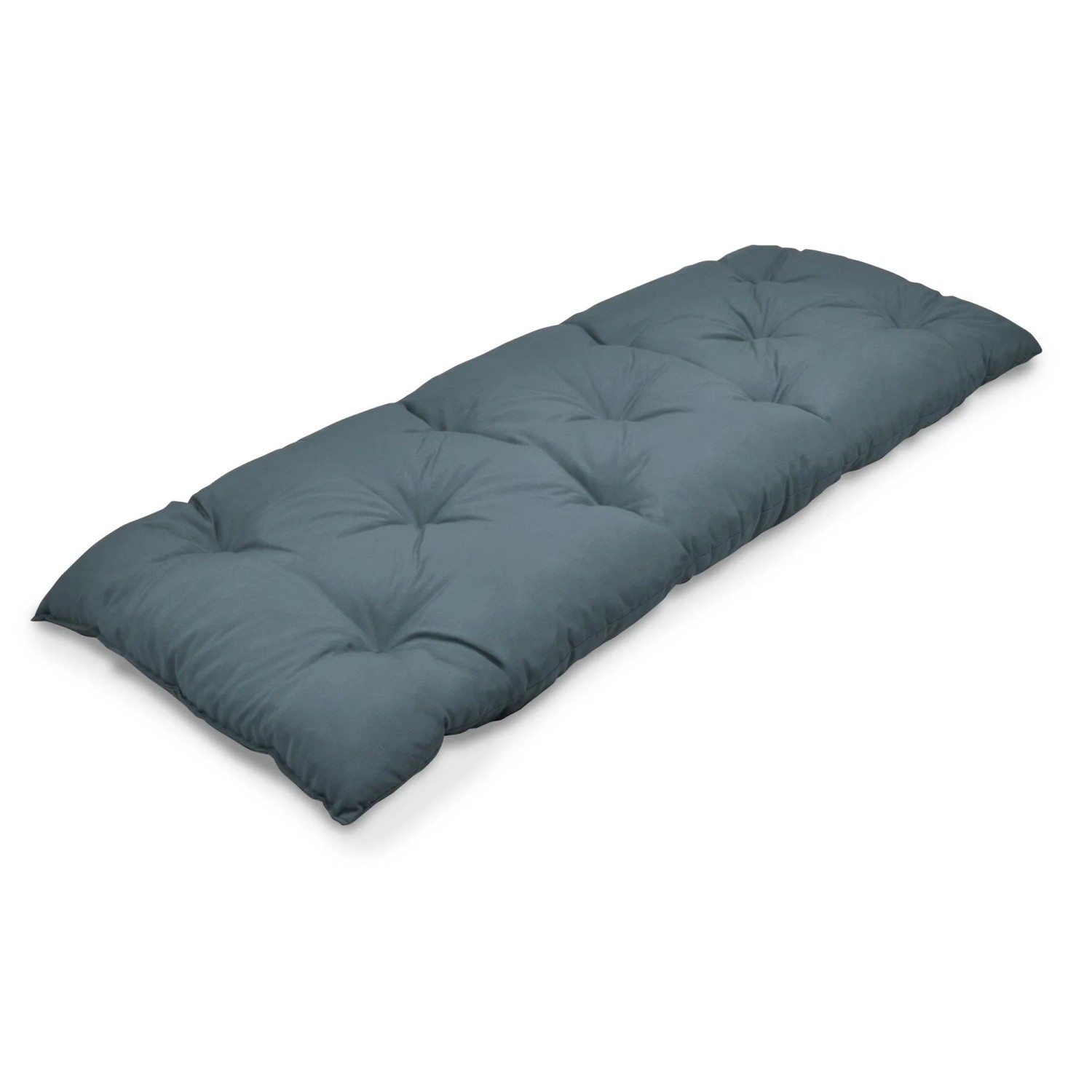 Beautissu Bankauflage Flair BK ca. 150x50x10cm Taubenblau