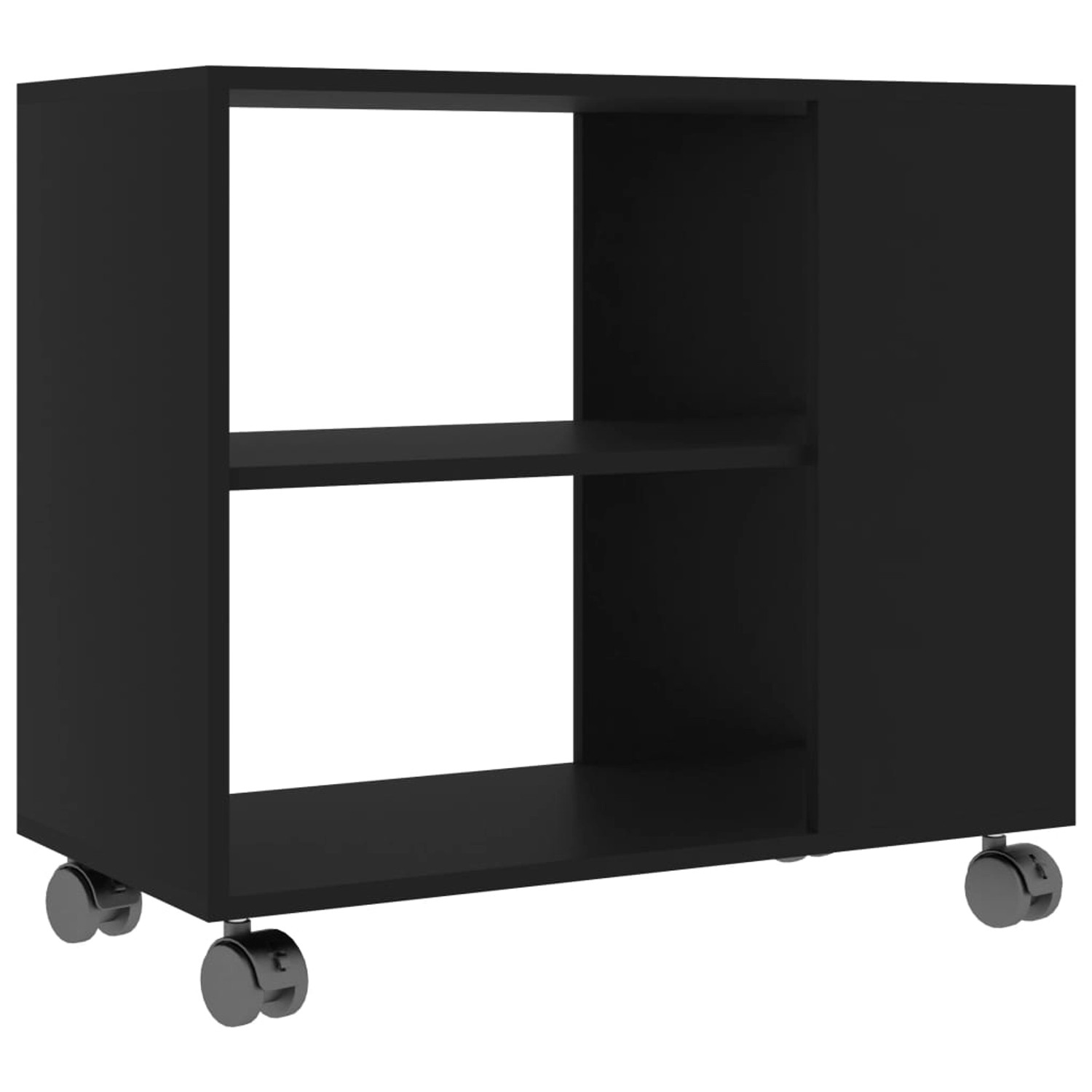 vidaXL Beistelltisch Schwarz 70x35x55 cm Holzwerkstoff