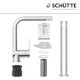 Schütte Spültischarmatur Rio Chrom, Einhebelmischer mit schwenkbarem Auslauf und Montagezubehör.
