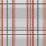 d-c-fix Tischdecke Harper, eckig, 130x160 cm, mit rot-grauem Karomuster.