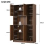 Merax Küchenschrank 180x105x40 cm LED Steckdosen Bücherregal Vitrine_5