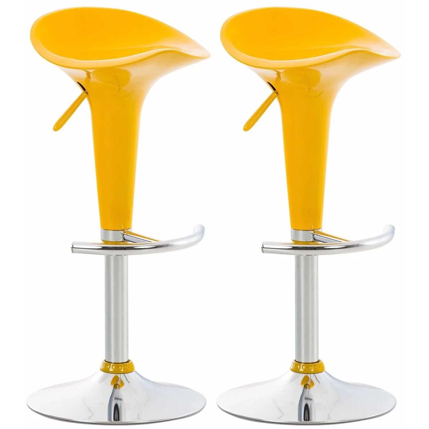 CLP 2er Set Barhocker Saddle Gelb