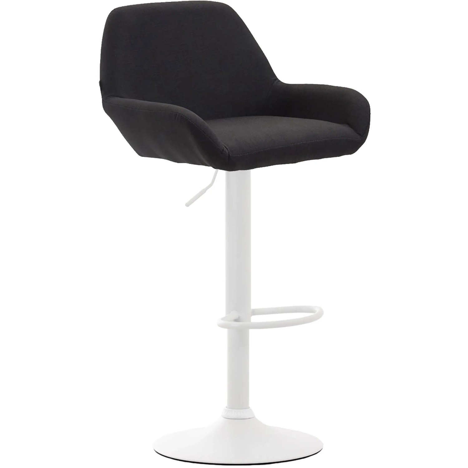 CLP Barhocker Braga Stoff Schwarz/Weiß
